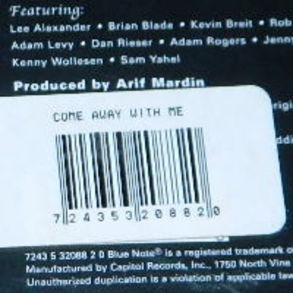 NORAH JONES Come Away With Me CD - Picture 5 of 5